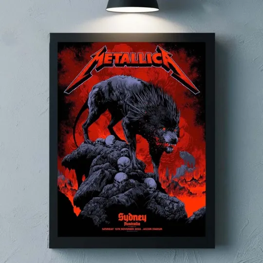 Discover Metallic M72 Sydney Australia 2025 Poster At Accor Stadium On 15 November