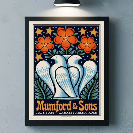 Mumford And Sons Cologne Germany 2025 Event Poster At Lanxess Arena On Nov 12