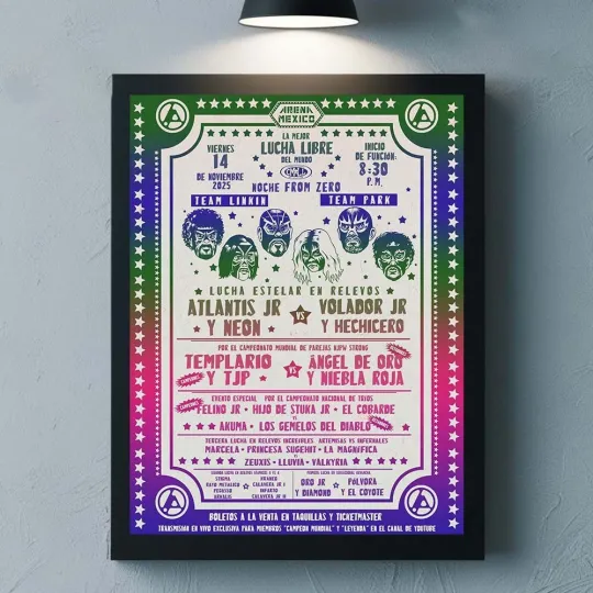 Linkin Park Noche From Zero 2025 At CMLL Lucha Libre At Arena Mexico On Nov 14