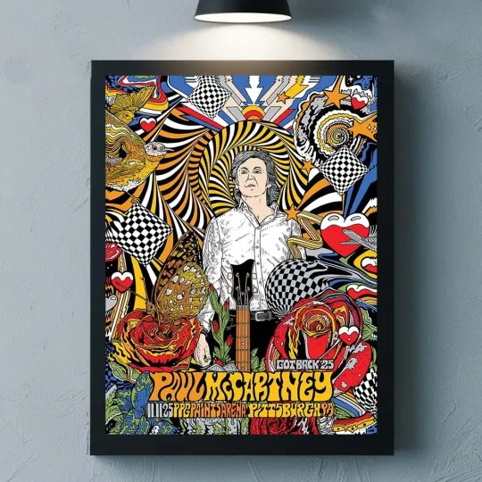 P mccartney Pittsburgh Pennsylvania 2025 Got Back Tour Event Poster