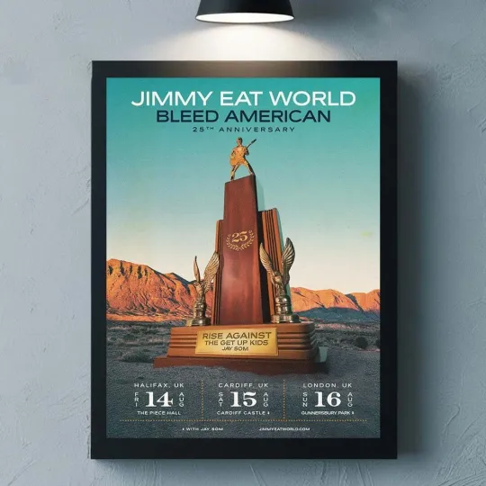 Jimmy Eat World Bleed American 25th Anniversary 2026 UK Dates Home Decor Poster