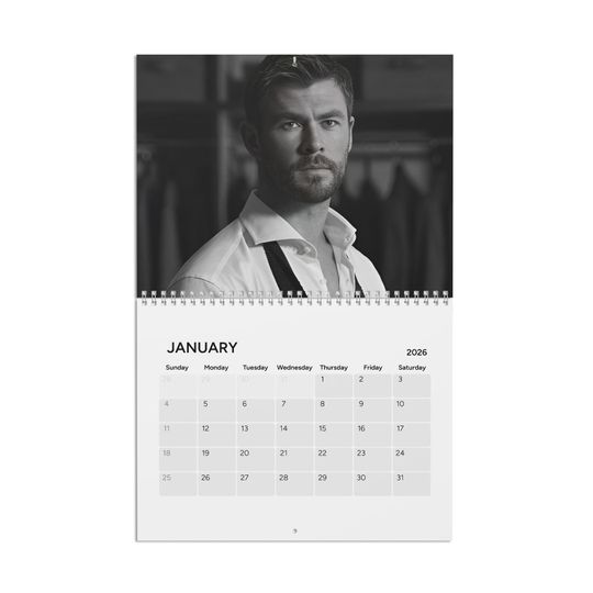 Discover Chris Hemsworth 2026 Calendar | Photo Wall Calendar 2026 | Hemsworth Fan Gift | Gift For Daughter | Secret Santa | Christmas Gift Exchange