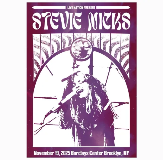 Stevie Nicks Nov 19, 2025 Brooklyn, NY Tour Poster
