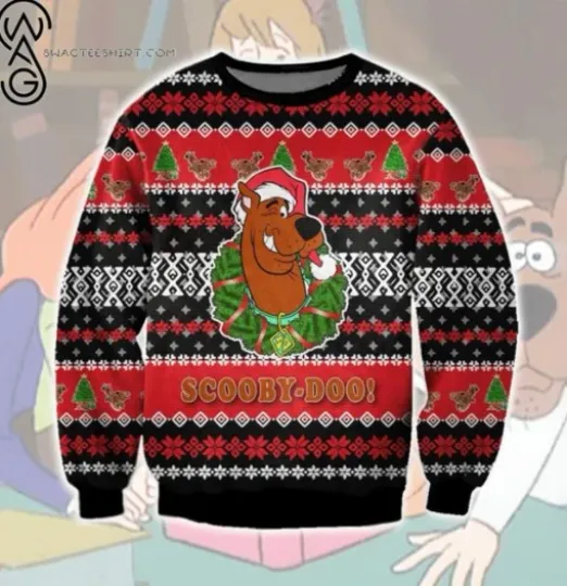 Discover Scooby-Doo Santa Hat Full Print Ugly Christmas Sweater Men Women