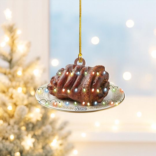 Discover Personalized Grilled Pig Trotters Christmas Ornament, Cuisine Ornament, Cooking Ornament Gift, Food Ornament, Kitchen Restaurant