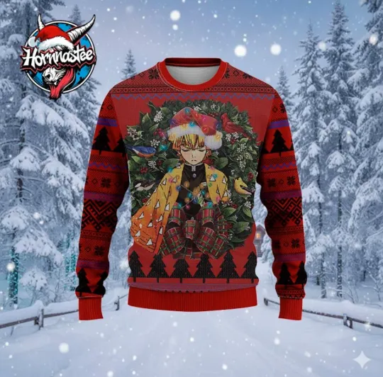 Discover Zennitsu demon Kimetsu No Yaiba Ugly Christmas Sweater