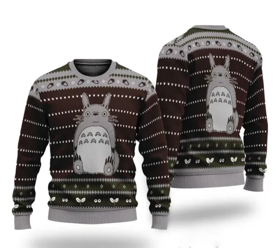 My Neighbor Totoro Ugly Christmas Sweater New 2025