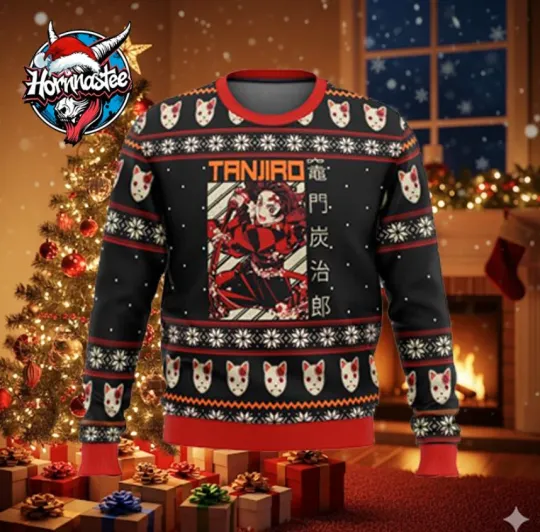 Discover demon Kimetsu no Yaiba tanjiror Ugly Christmas Sweater