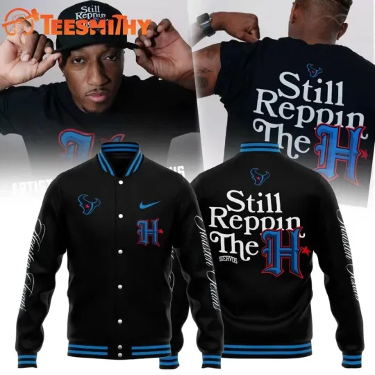 Discover Lecrae Houton Texan Black Baseball Jacket