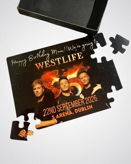 Discover Westlife 25th Anniversary Tour - Event Ticket Puzzle Gift Reveal