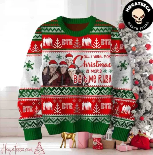 Discover Big Time Rush All I Want For Christmas Ugly Sweater