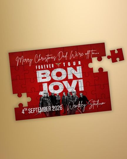 Discover Bon Jovi The Forever Tour - Ticket Puzzle Gift Reveal