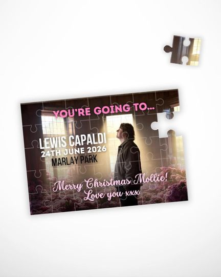 Discover Lewis Capaldi Tour - Event Ticket Puzzle Gift Reveal