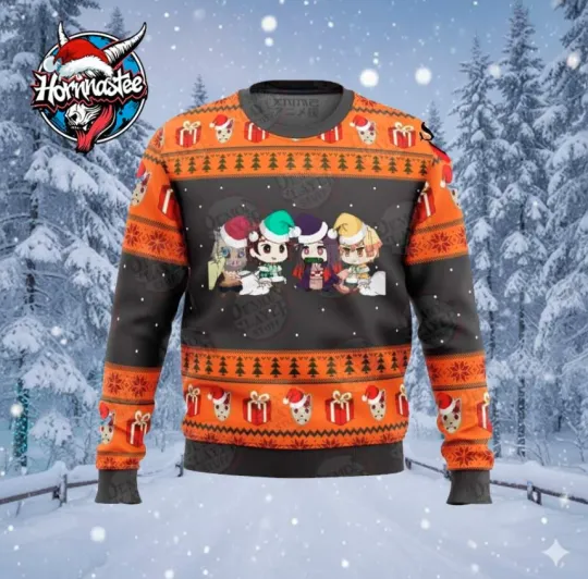 Discover demon Kimetsu No Yaiba Merch Ugly Sweater