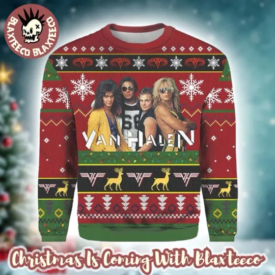 van Band Member Photo You Miss Your Drink 2025 Ugly Sweater