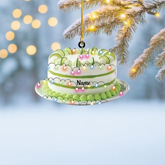 Discover Personalized Lemon Tart Christmas Ornament, Cakes Ornament, Bakery Ornament, Baking Ornament, Baker Ornament, Food Cake Ornament Thdso-1925