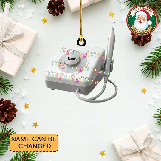 Discover Personalized Dental Ultrasonic Scaler Christmas Ornament, Dental Office Ornament, Dental Hygienist Ornament Gift, Dentist Gift Thdso-1912