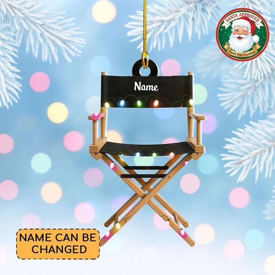 Discover Personalized Film Director Chair Christmas Ornament, Moviemakers Ornament, Movies Director Ornament, Filmmakers Ornament Gift Thdso-1962