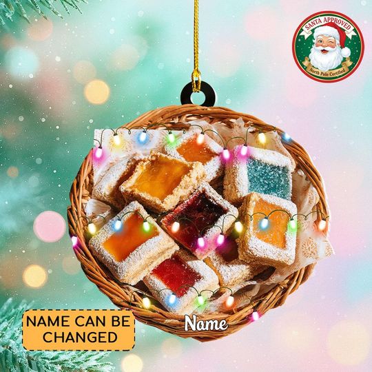 Discover Personalized Kolaczki Cake Christmas Ornament, Kolaczki Ornament, Kolaczki Cake Ornament Decor, Food Xmas Ornament Gift NN1-657