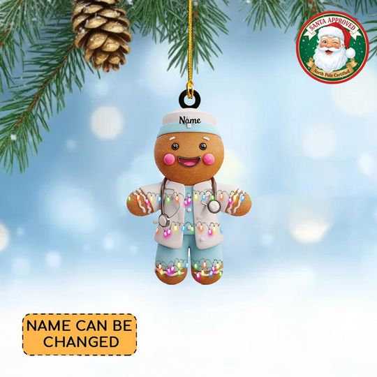 Discover Personalized Doctor Gingerbread Ornament, Doctor Ornament, Doctor Baking Ornament Gift, Xmas Holiday Gingerbread Ornament Decor NN1-627