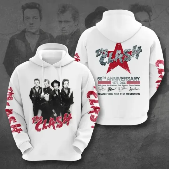 Discover The Clash 50th Anniversary 1976-2026 3D Hoodie