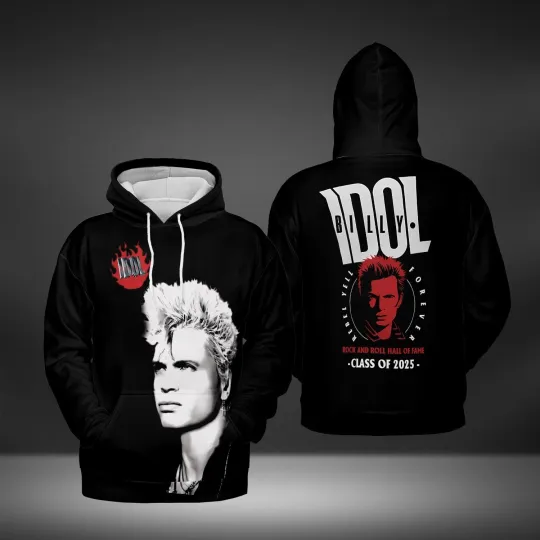 Idol Billy Rock And Roll Hall Of Fame Class Of 2025 3D Hoodie