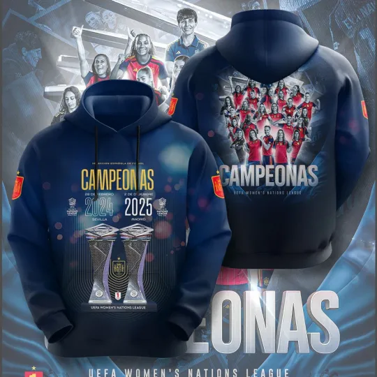 Discover Spain Women’s National Football Team 3D  Hoodie