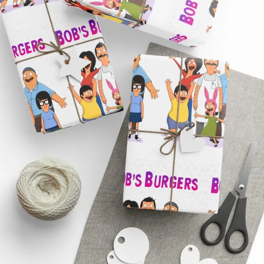 Discover Bobs Burgers TV Show Main Characters Birthday High Def Gift Wrapping Paper