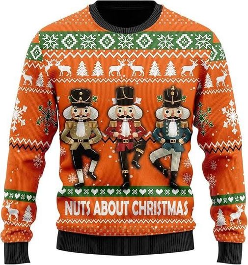 You Crack Me Up Nutcracker Christmas Ugly Sweater, Funny Holiday Jumper, Cozy Winter Sweatshirt