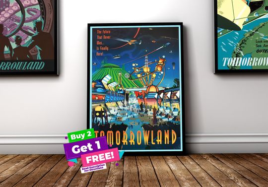 Discover Tomorrowland Vintage Disney Parks Poster