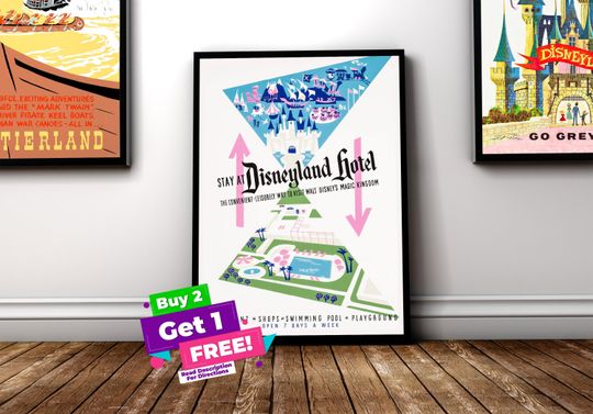 Discover DISNEYLAND Hotel Vintage Poster