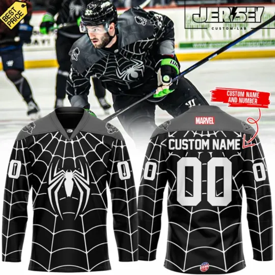 Discover Personalized Savannah Ghost Pirate X Marvel Spiderman Hockey Jersey