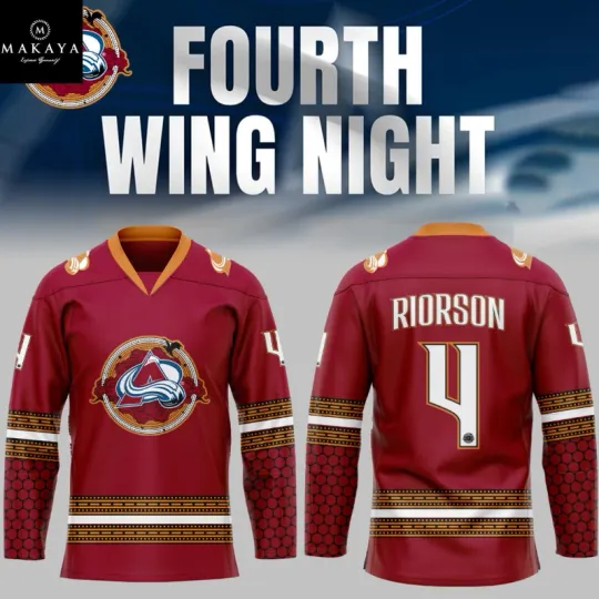 Colorado 1Avalanche 2025 Fourth Wing Night With Riorson Hockey Jersey