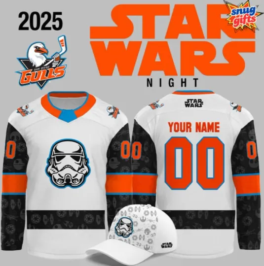Discover Personalized Gull 2025 Star Wars Night Hockey Jersey