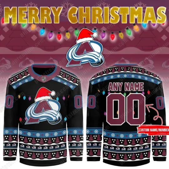 Discover Personalized Colorado 1Avalanche 2025 Merry Christmas Hockey Jersey