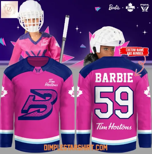 Discover Personalized 1Boston Fleet Pwhl X Barbie X Tim Horton Hockey Jersey