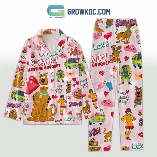 Scooby Doo Love Bouquet Valentine Pajamas Set