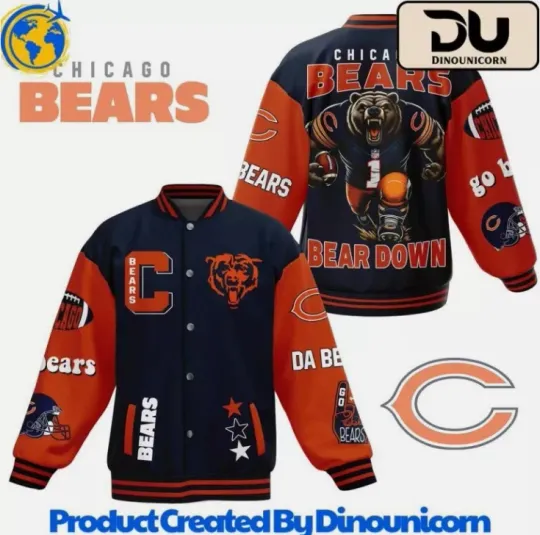 Discover Chicago Team Bear Baseball Jacket Gift For Christmas For Fan