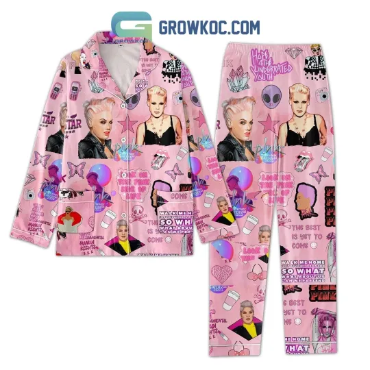 Discover Pink Walk Me Home Rockstar Pink Pajamas Set