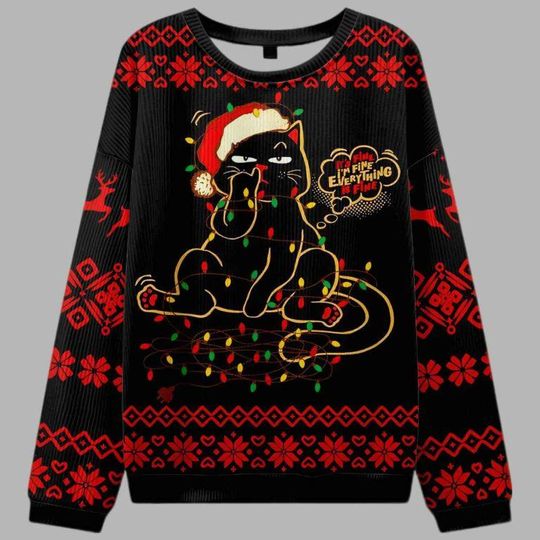 Discover Funny Ugly Christmas Sweater, Holiday Jumper, Cozy Winter Sweatshirt for Him and Her
