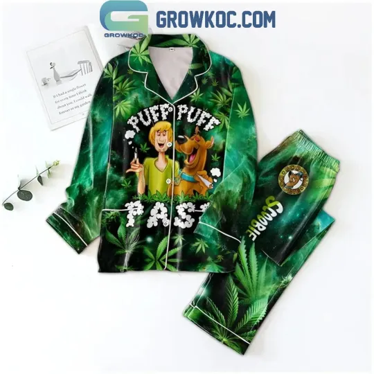 Scooby Doo Puff Puff Pass Cannabis Pajamas Set