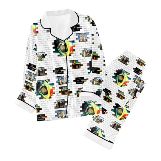 Discover Pink Floyd Button Down Pajamas Set   HOATT 4088