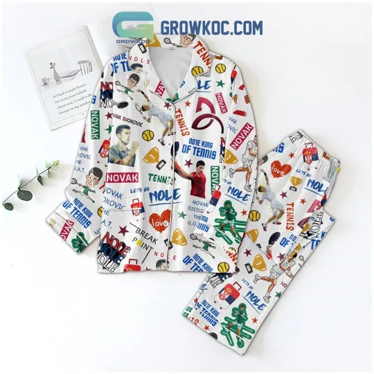Discover Novak Djokovic The Goat Nole King Of Tennis Pajamas Set