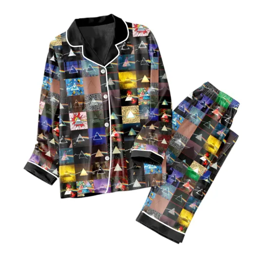Discover Pink Floyd Button Down Pajamas Set   HOATT 5387