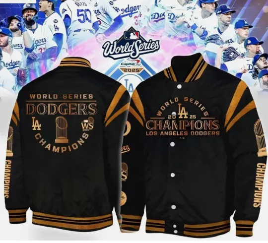 Discover Dodger 2025 World Series Black Baseball Jacket Gift Holiday