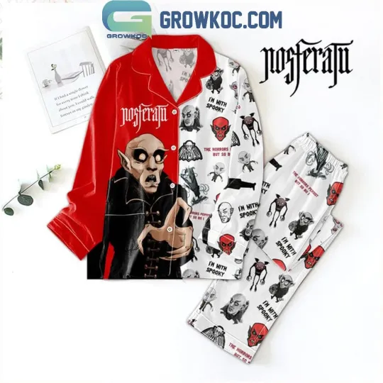 Discover Nosferatu I8217m With Spooky 2025 Polyester Pajamas Set