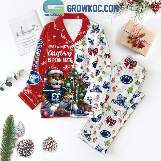 Discover Penn State Nittany Lions All I Want For Christmas Is Penn State Polyester Pajama