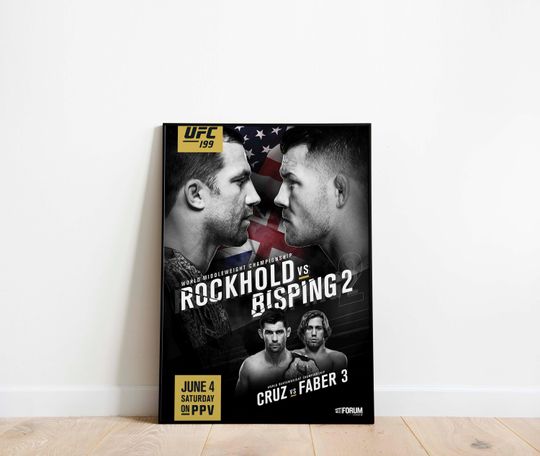 Discover UFC 199 | June 4, 2016 | Michael Bisping vs Luke Rockhold | Los Angeles, California | Print Poster