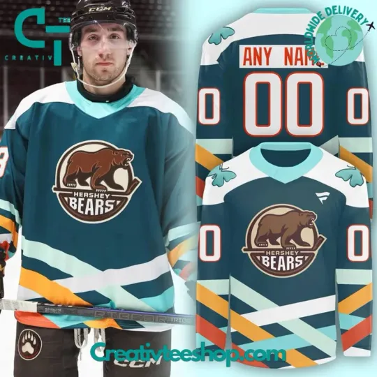 Discover Custom Hershey Bear x Autism Awareness 2025 Limited Version Hockey Jersey S-5XL