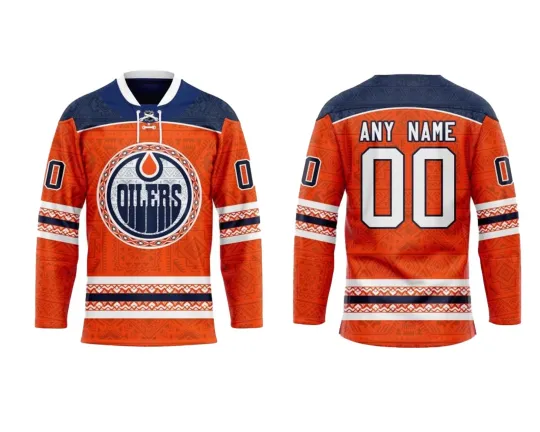 Discover Custom Edmonton Oiler Native Design Hockey Jersey S-5XL